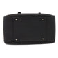 BURBERRY Handbag leather black logo Women Used Authentic