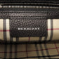 BURBERRY Handbag leather black logo Women Used Authentic