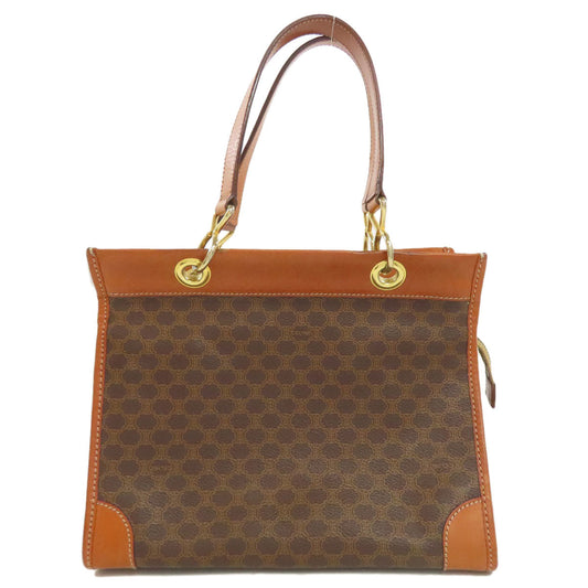 CELINE Tote Bag PVC Brown Macadam Pattern Women Used Authentic