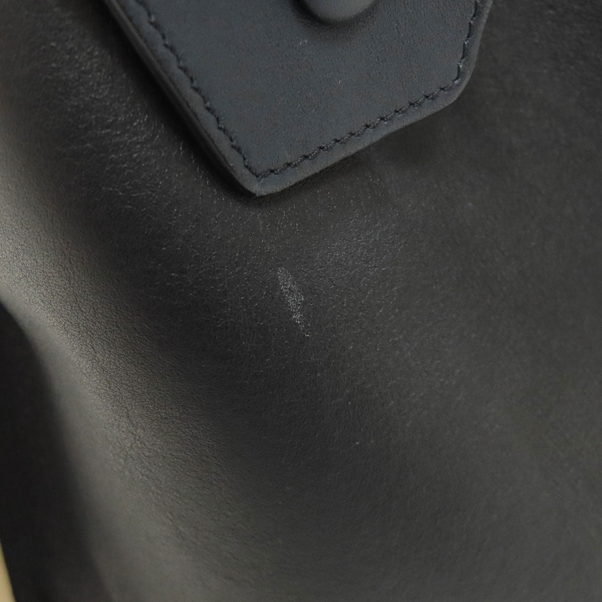 CELINE Tote Bag leather white Ring bag