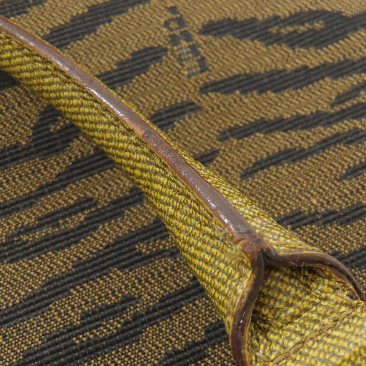 FENDI Handbag canvas Brown Tiger pattern
