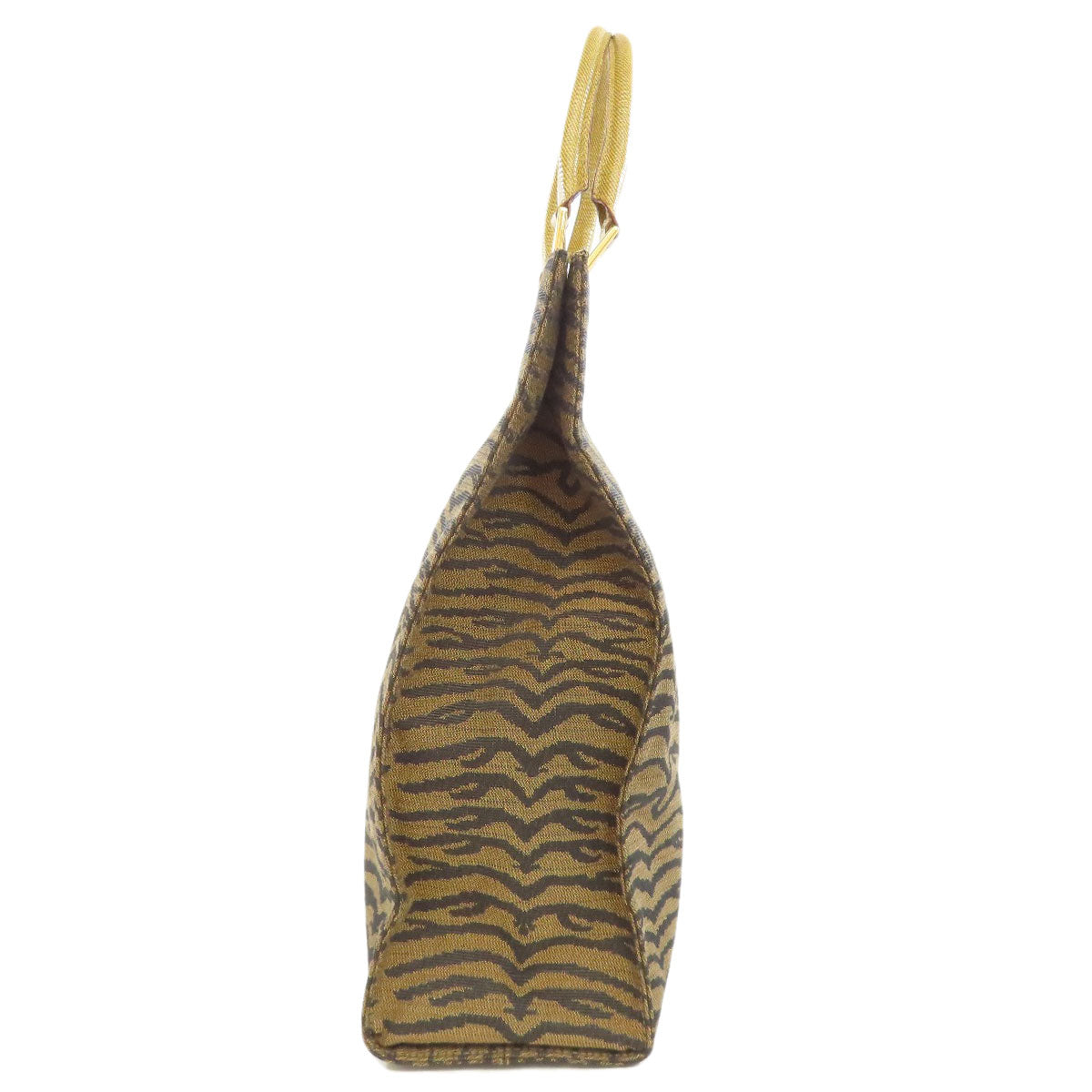 FENDI Handbag canvas Brown Tiger pattern