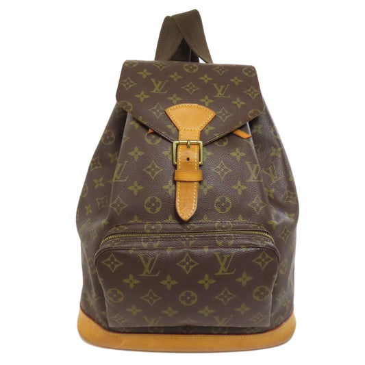 LOUIS VUITTON Backpack M51135 Monogram canvas Brown MontsourisGM Women Used Authentic