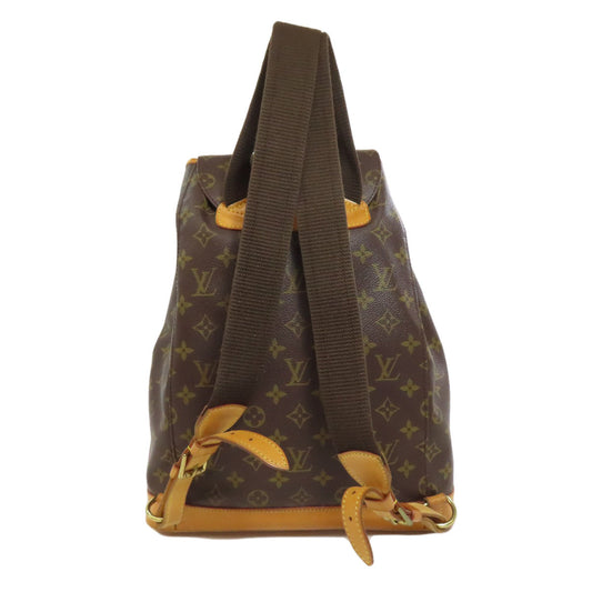 LOUIS VUITTON Backpack M51135 Monogram canvas Brown MontsourisGM Women Used Authentic