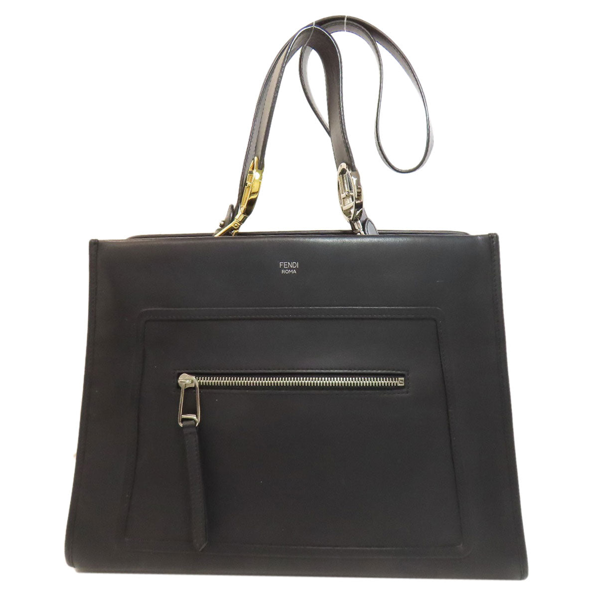 FENDI Handbag 8BH343 Calfskin black Runaway 2WAY Women Used Authentic
