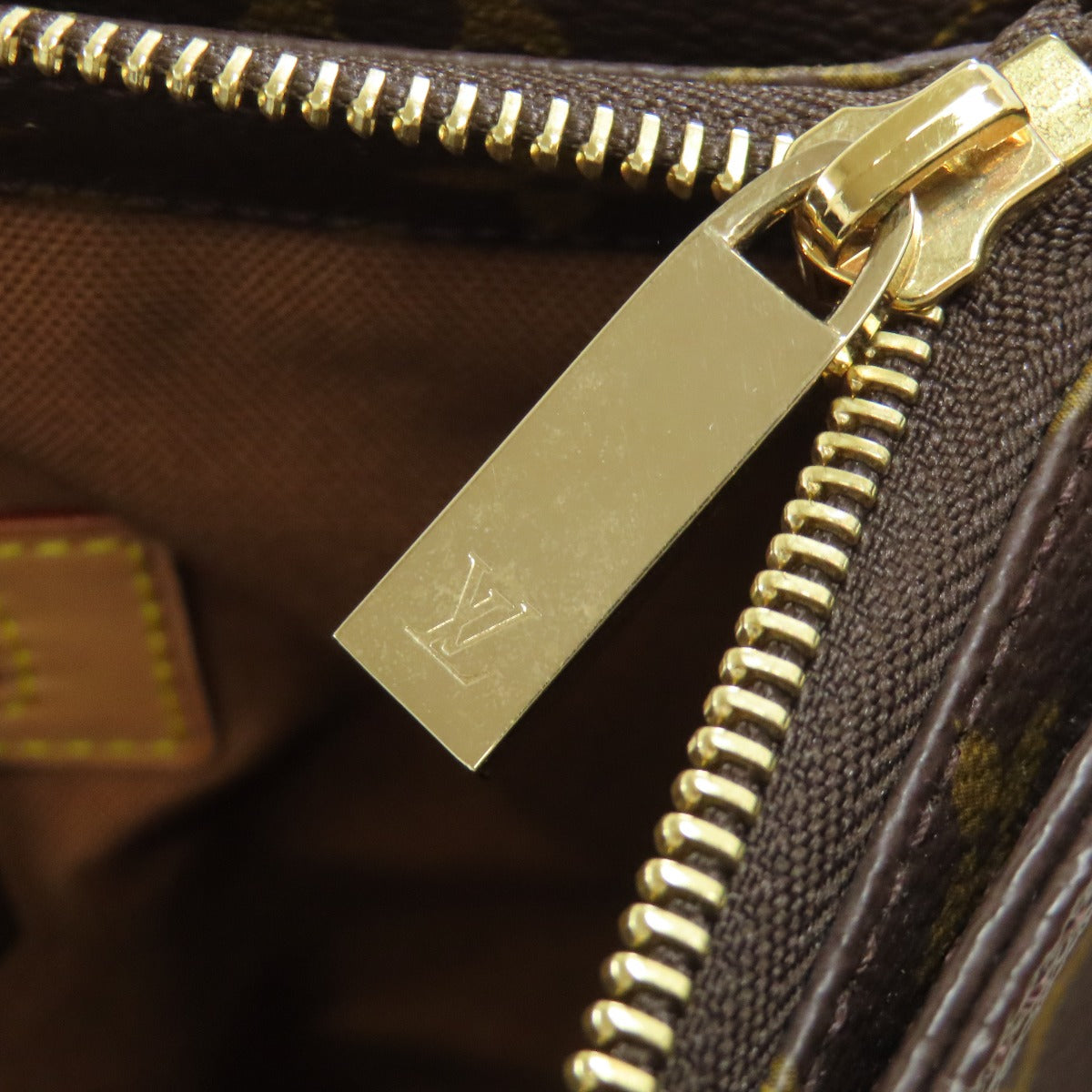 LOUIS VUITTON Tote Bag M51151 Monogram canvas Brown Cabas Mezzo Women Used Authentic