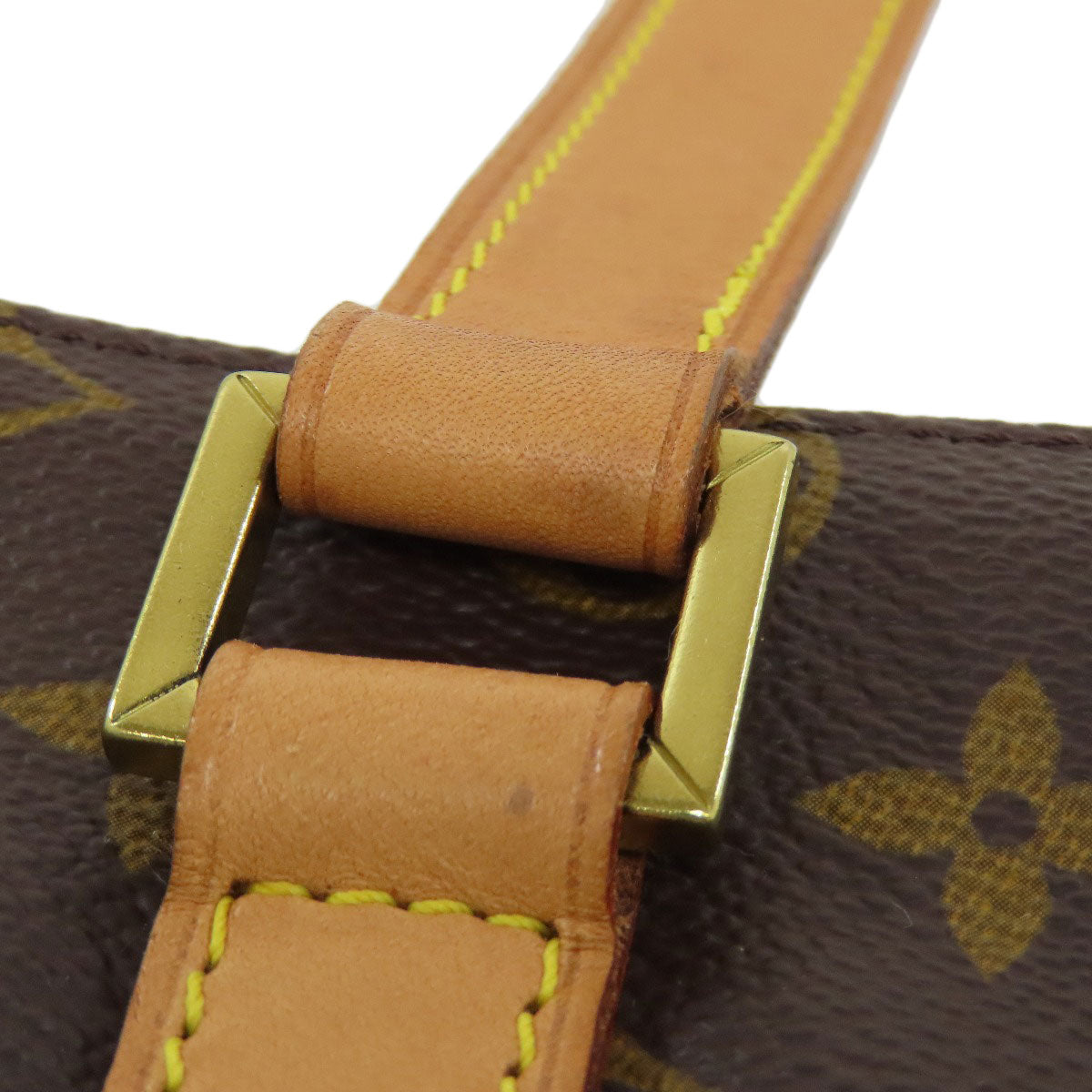 LOUIS VUITTON Tote Bag M51151 Monogram canvas Brown Cabas Mezzo Women Used Authentic