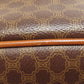 CELINE Tote Bag PVC, Leather Brown Macadam Pattern Women Used Authentic