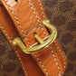 CELINE Tote Bag PVC, Leather Brown Macadam Pattern Women Used Authentic