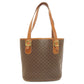 CELINE Tote Bag PVC, Leather Brown Macadam Pattern Women Used Authentic