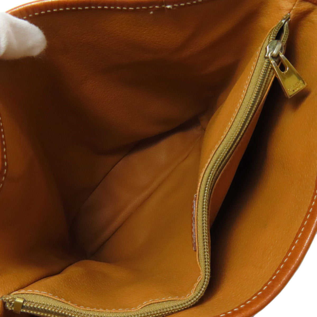 CELINE Tote Bag PVC, Leather Brown Macadam Pattern Women Used Authentic