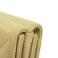 CHANEL Bifold Wallet Grained Calfskin Skin beige Matelasse Gold Metal