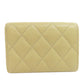 CHANEL Bifold Wallet Grained Calfskin Skin beige Matelasse Gold Metal