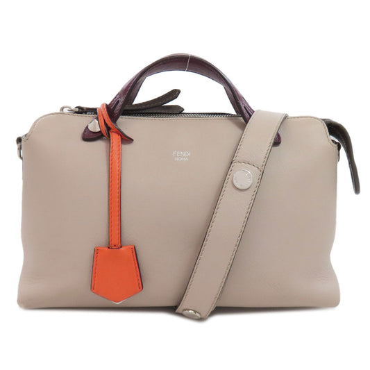 FENDI Handbag Calfskin gray By the Way Medium 2WAY Women Used Authentic