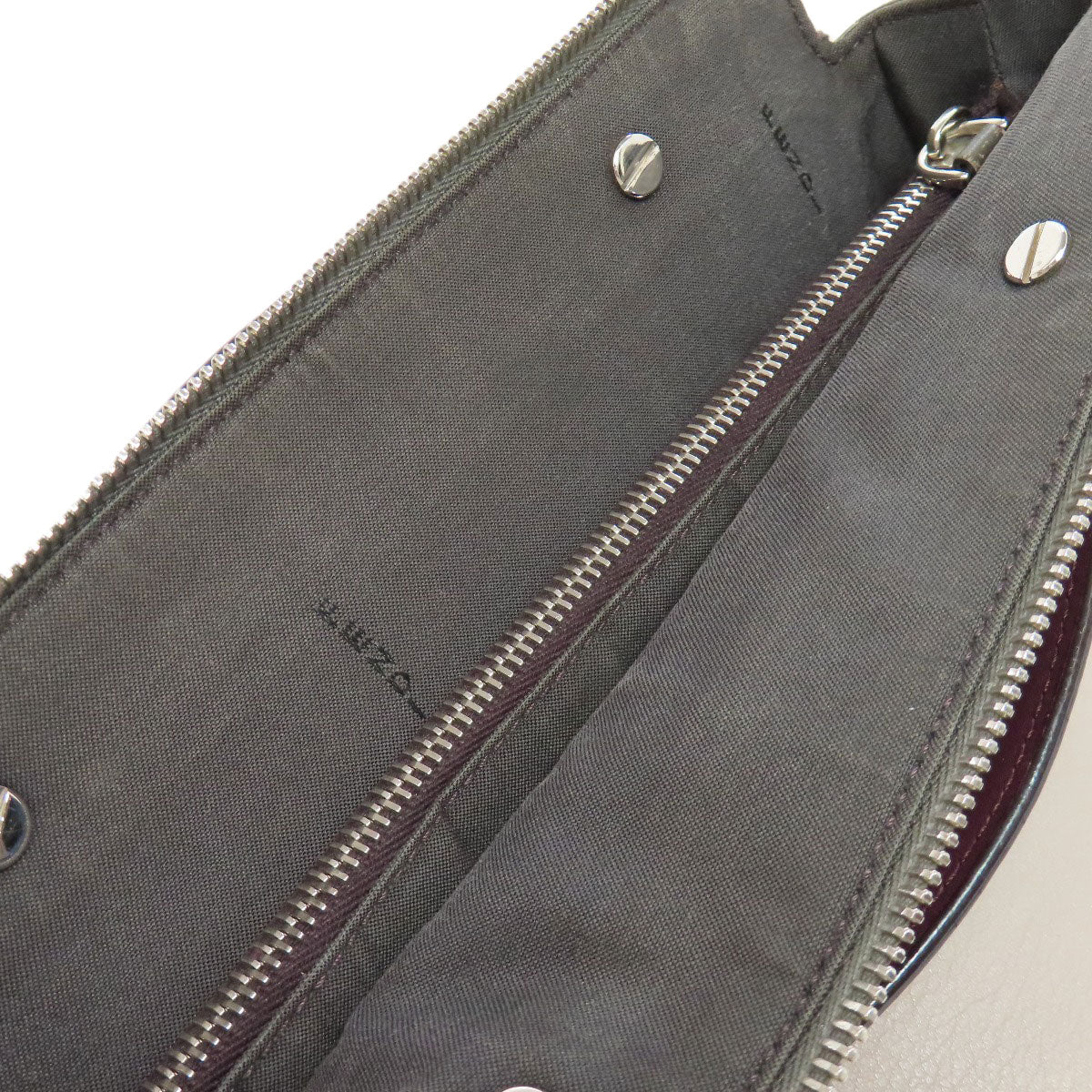 FENDI Handbag Calfskin gray By the Way Medium 2WAY Women Used Authentic