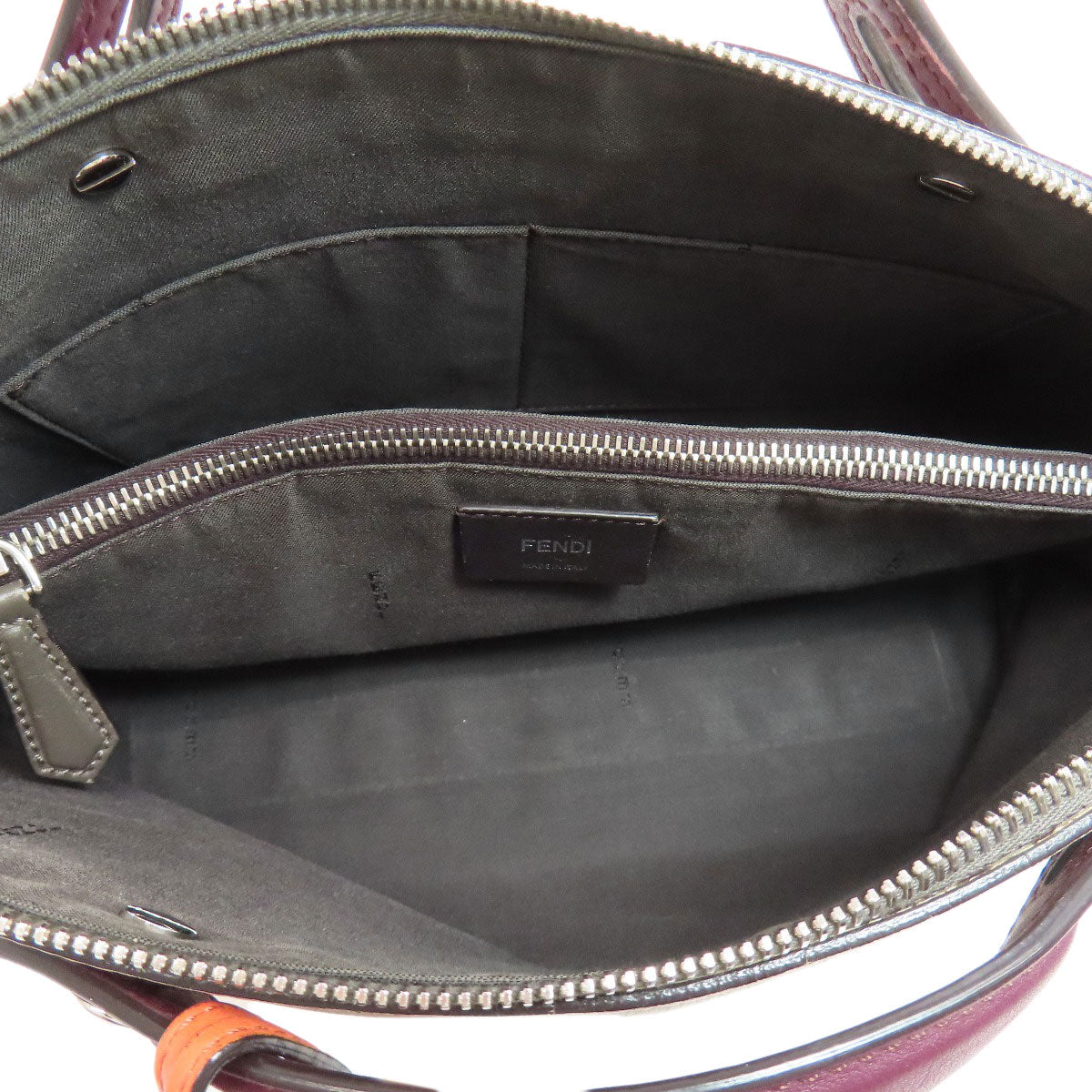 FENDI Handbag Calfskin gray By the Way Medium 2WAY Women Used Authentic