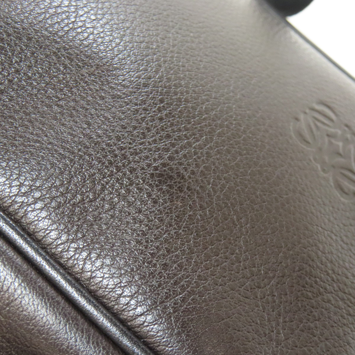 LOEWE Shoulder Bag leather Brown anagram