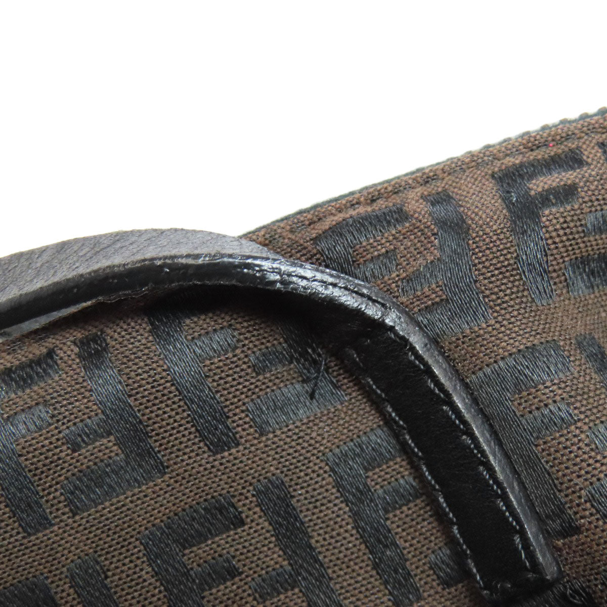 FENDI Tote Bag canvas Brown Zucca Pattern Women Used Authentic