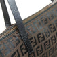 FENDI Tote Bag canvas Brown Zucca Pattern Women Used Authentic