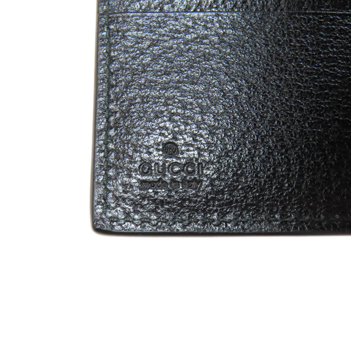 GUCCI Bifold Wallet 428725 leather black GG Marmont Women Used Authentic