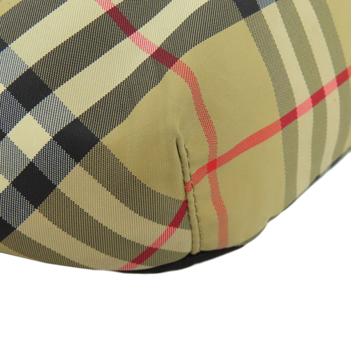 BURBERRY Hip bag Nylon beige Nova Check Women Used Authentic