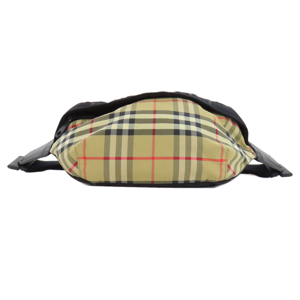 BURBERRY Hip bag Nylon beige Nova Check Women Used Authentic