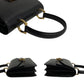 CELINE Handbag Calfskin, Leather black logo Metal Women Used Authentic