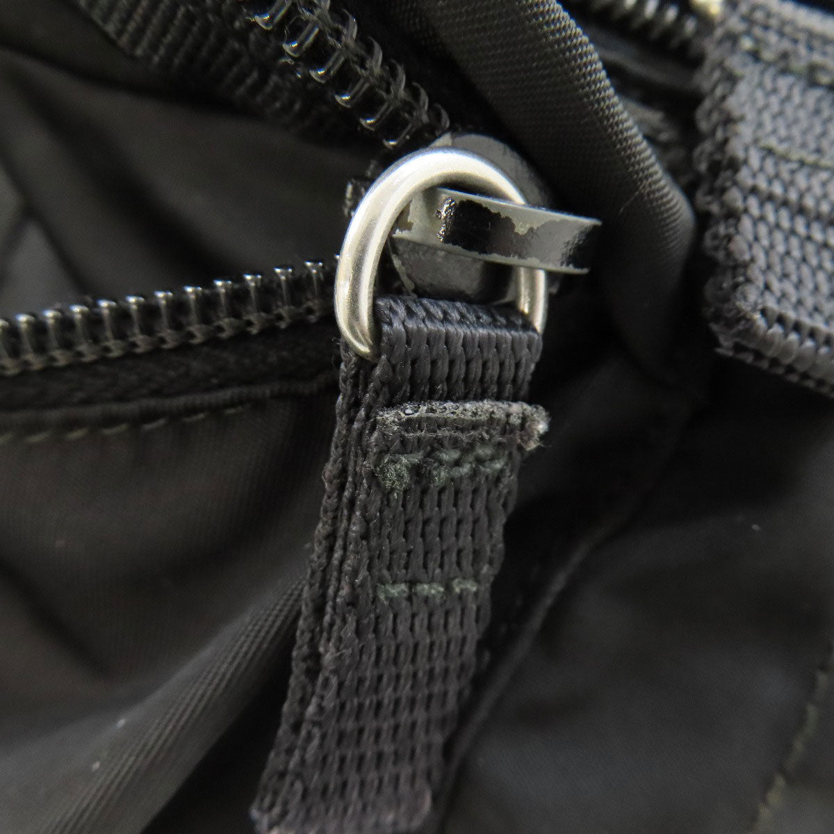 PRADA Hip bag Nylon black logoMetal