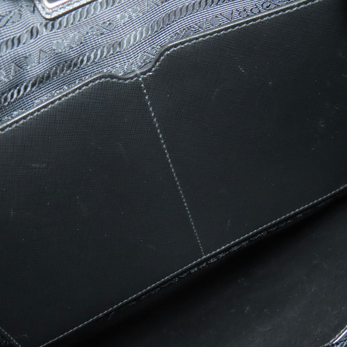 PRADA Business bag Nylon black logoMetal 2WAY mens Used Authentic