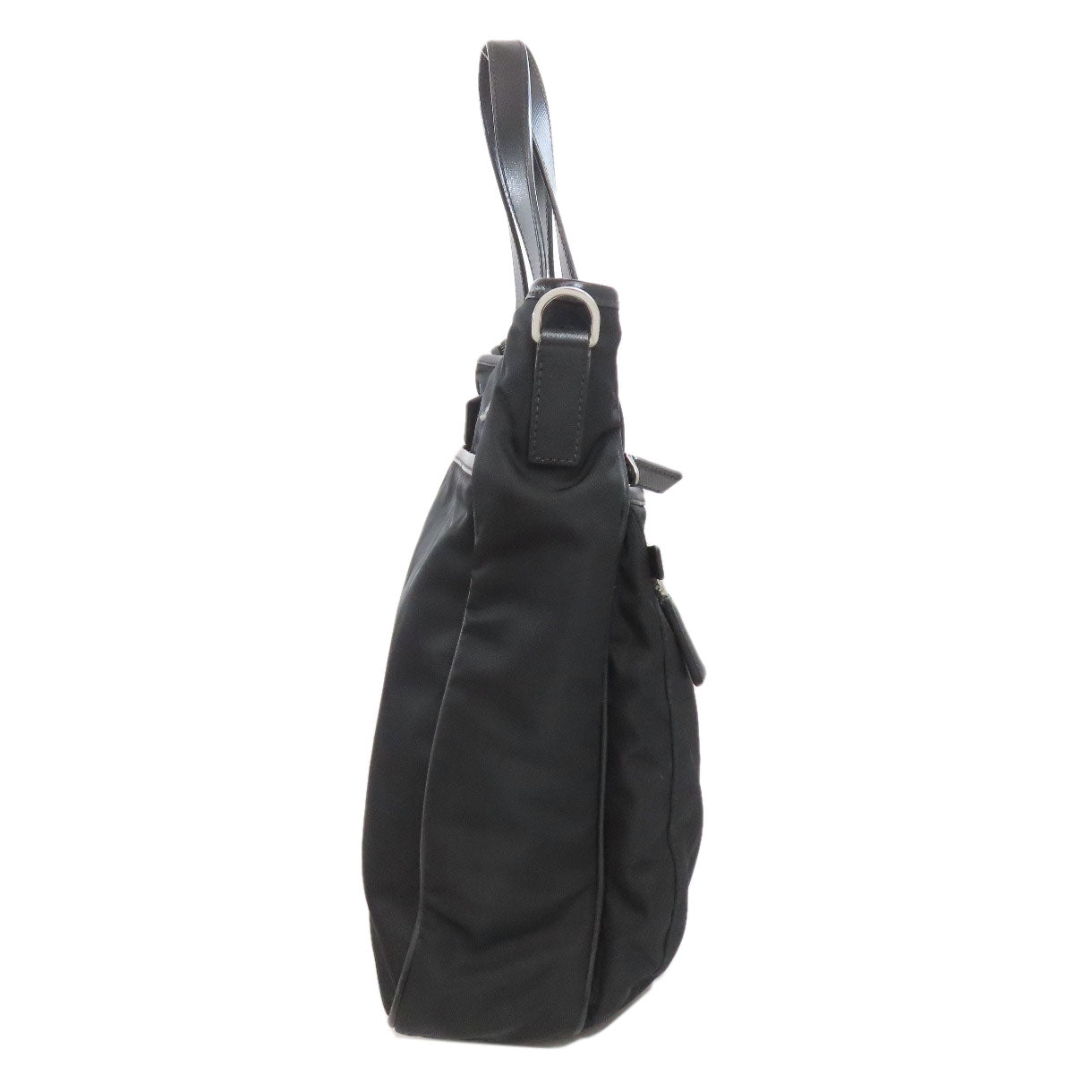 PRADA Business bag Nylon black logoMetal 2WAY mens Used Authentic