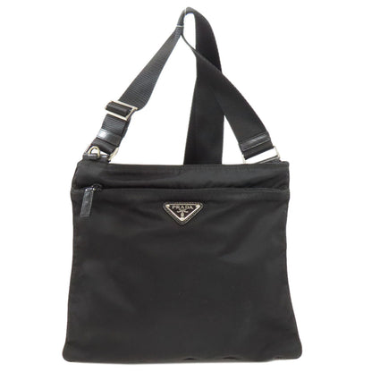 PRADA Shoulder Bag Nylon black Long shoulder Women Used Authentic