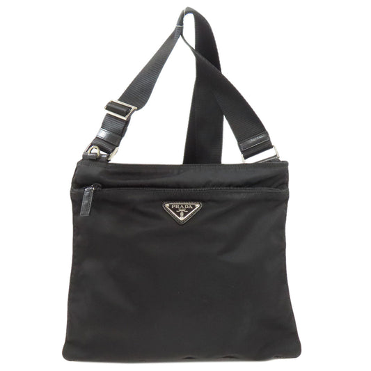 PRADA Shoulder Bag Nylon black Long shoulder Women Used Authentic