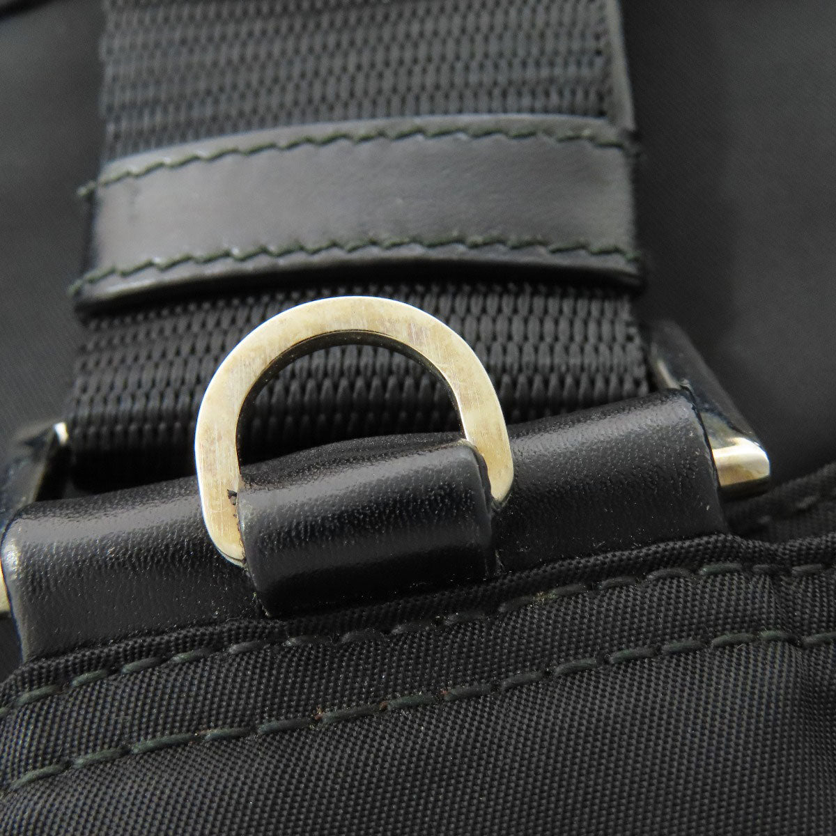 PRADA Shoulder Bag Nylon black Long shoulder Women Used Authentic