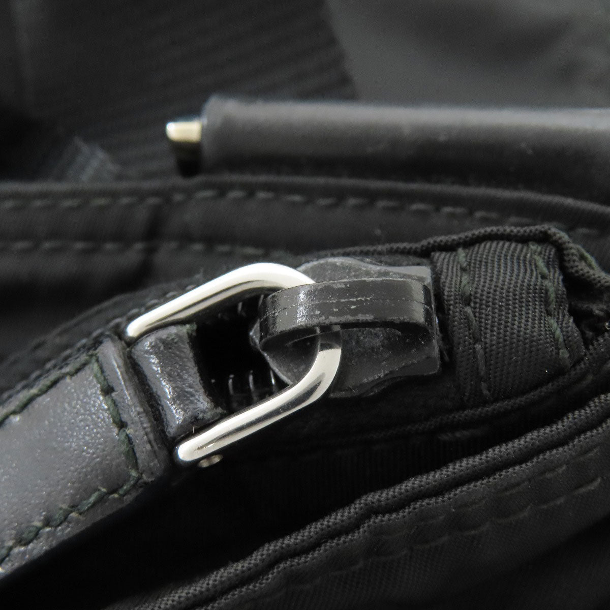 PRADA Shoulder Bag Nylon black Long shoulder Women Used Authentic
