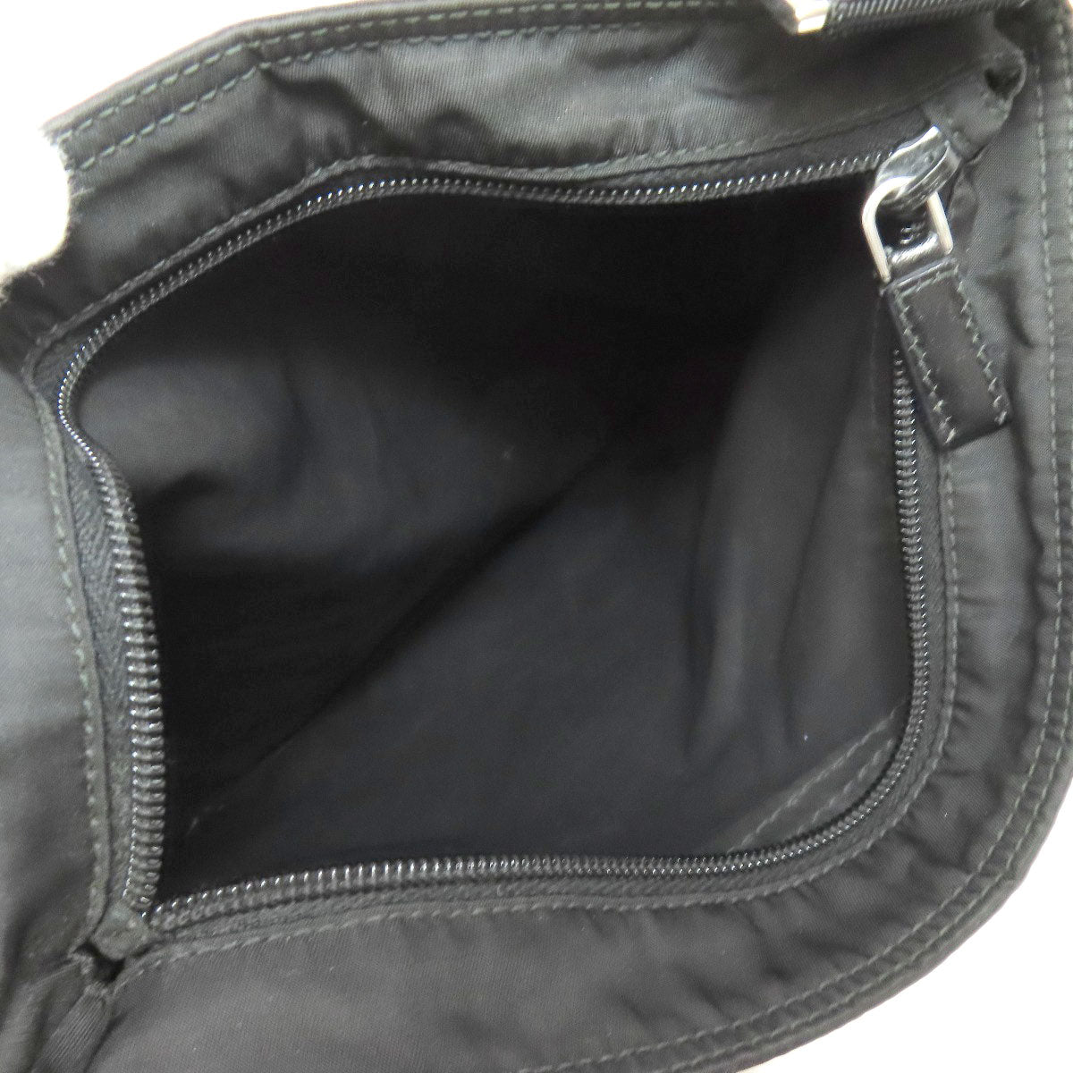 PRADA Shoulder Bag Nylon black Long shoulder Women Used Authentic