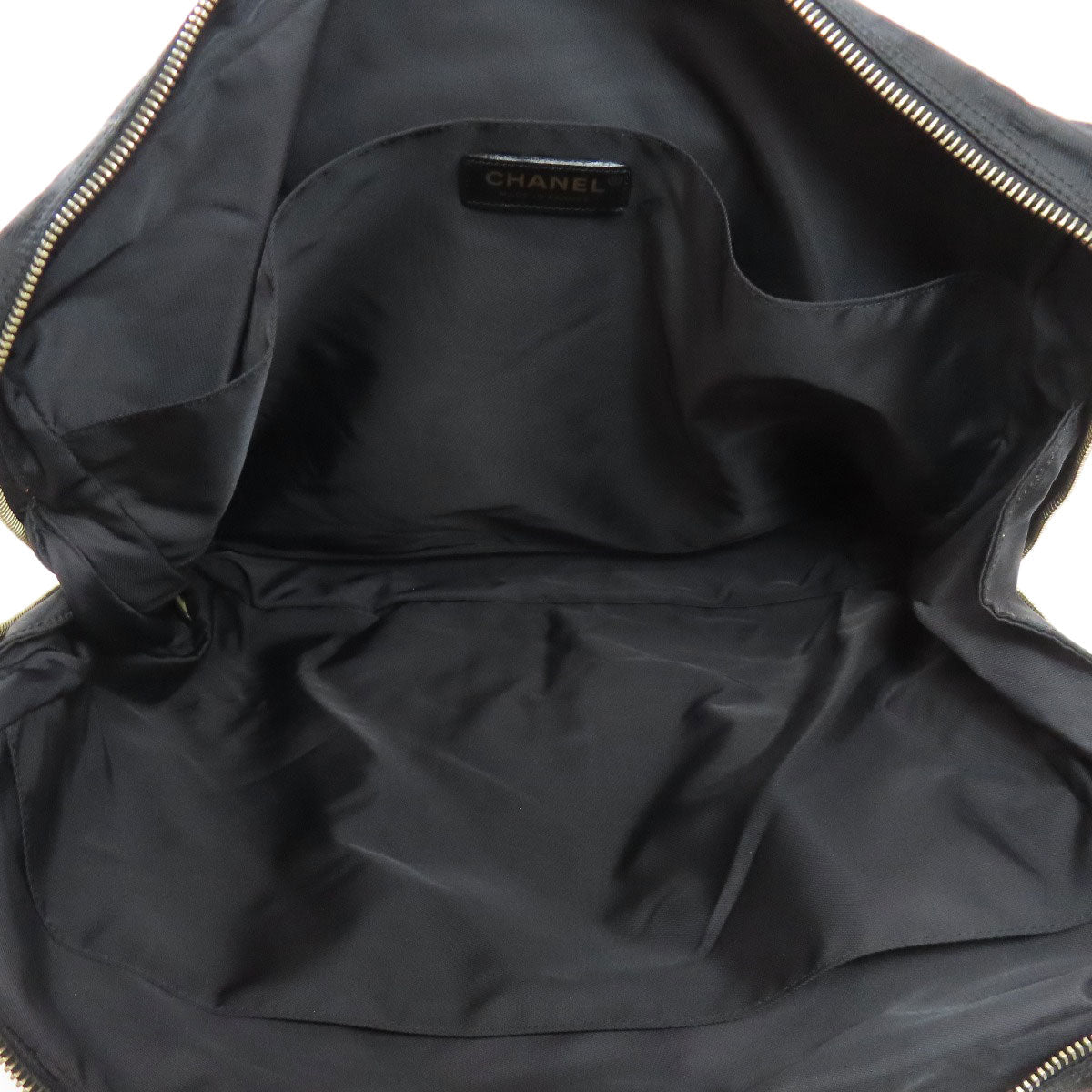 CHANEL Tote Bag Nylon black New travel line