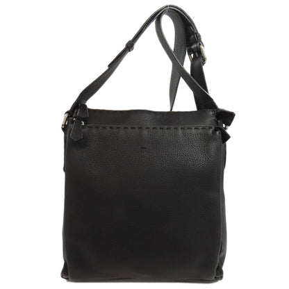 FENDI Shoulder Bag Calfskin black Long Shoulder Selleria