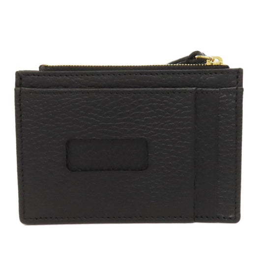 GUCCI Coin case 574804 leather black GG Marmont Double G Women Used Authentic