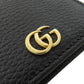 GUCCI Coin case 574804 leather black GG Marmont Double G Women Used Authentic