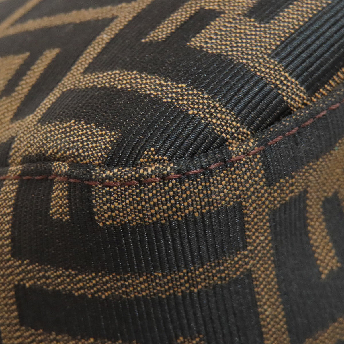 FENDI Handbag canvas Brown Zucca Pattern