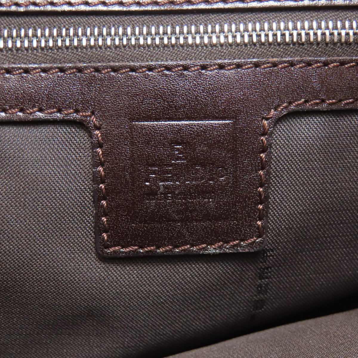 FENDI Handbag canvas Brown Zucca Pattern