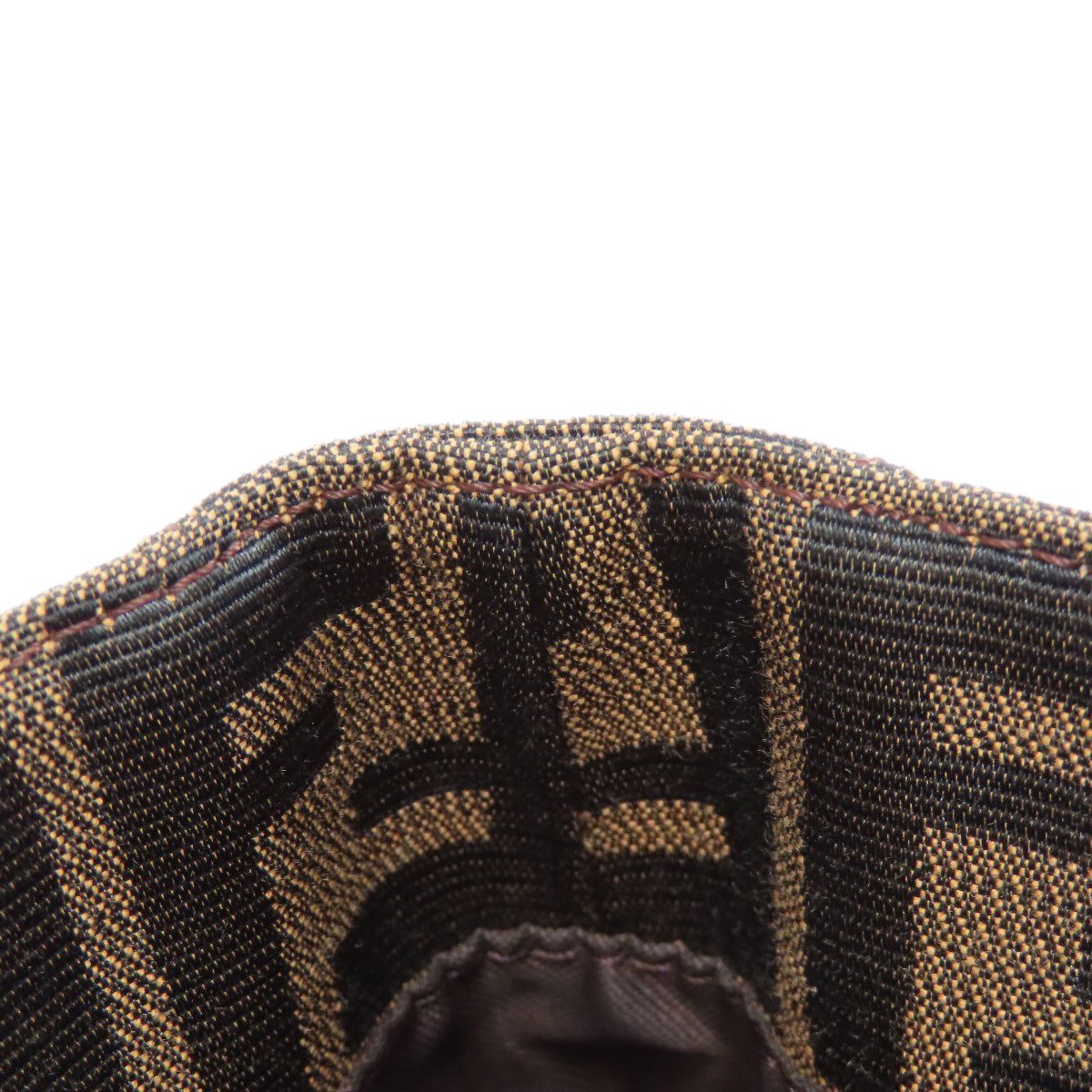 FENDI Handbag canvas Brown Zucca Pattern