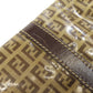 FENDI Tote Bag PVC Brown Zucca Pattern Women Used Authentic