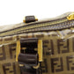 FENDI Tote Bag PVC Brown Zucca Pattern Women Used Authentic