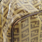 FENDI Tote Bag PVC Brown Zucca Pattern Women Used Authentic