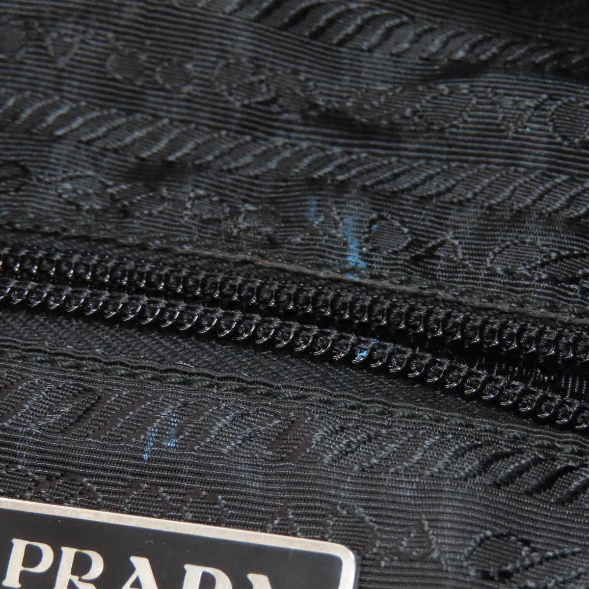 PRADA Backpack B6677F Nylon black logoMetal Women Used Authentic