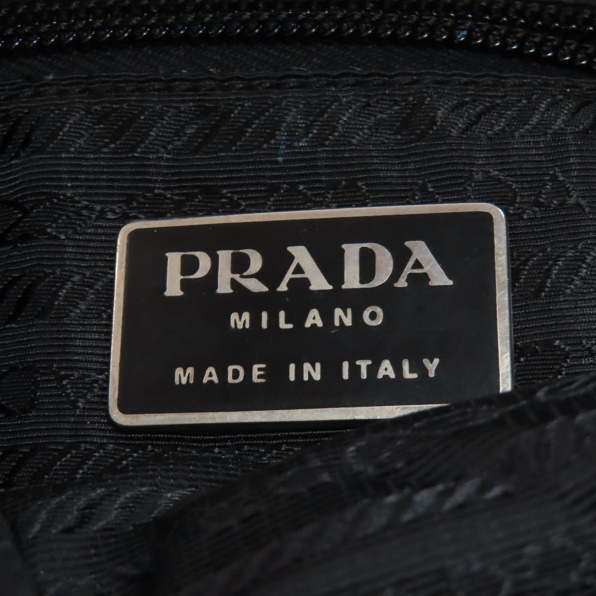 PRADA Backpack B6677F Nylon black logoMetal Women Used Authentic