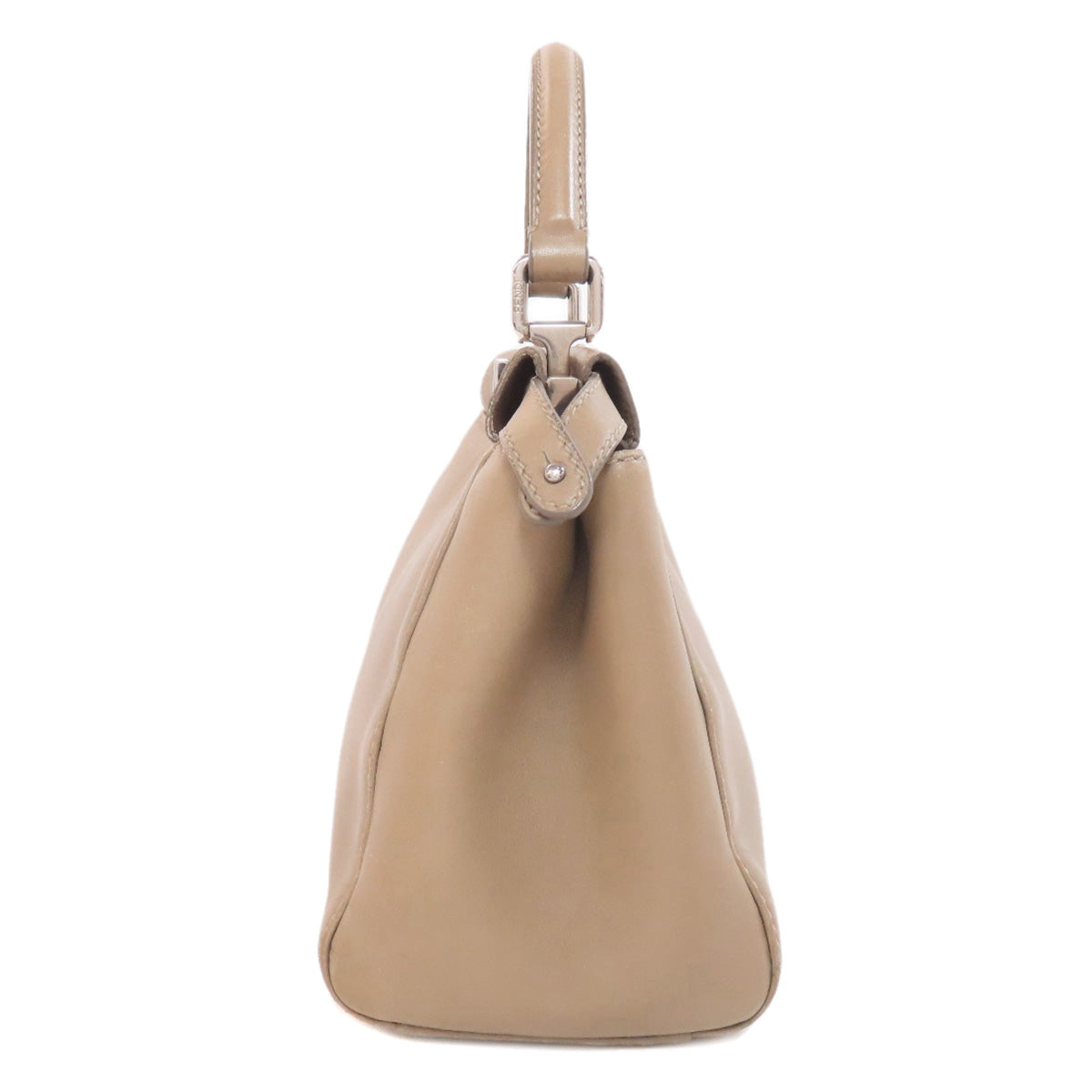 FENDI Handbag Calfskin Brown Peekaboo Mini 2WAY