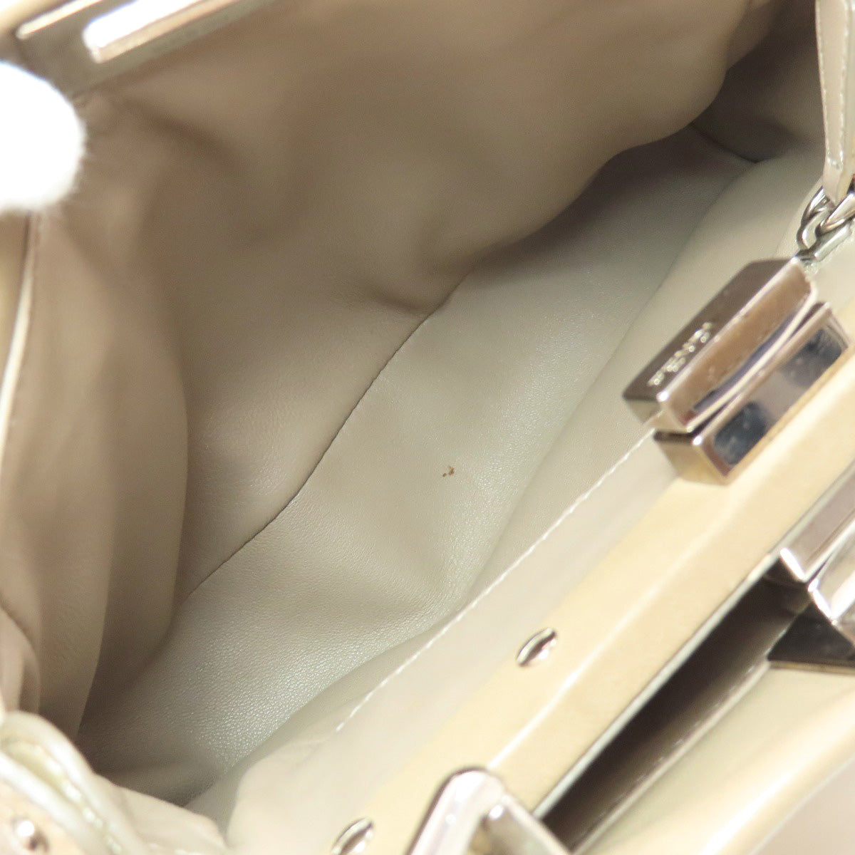 FENDI Handbag Calfskin Brown Peekaboo Mini 2WAY