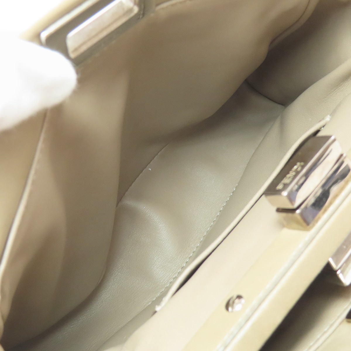 FENDI Handbag Calfskin Brown Peekaboo Mini 2WAY